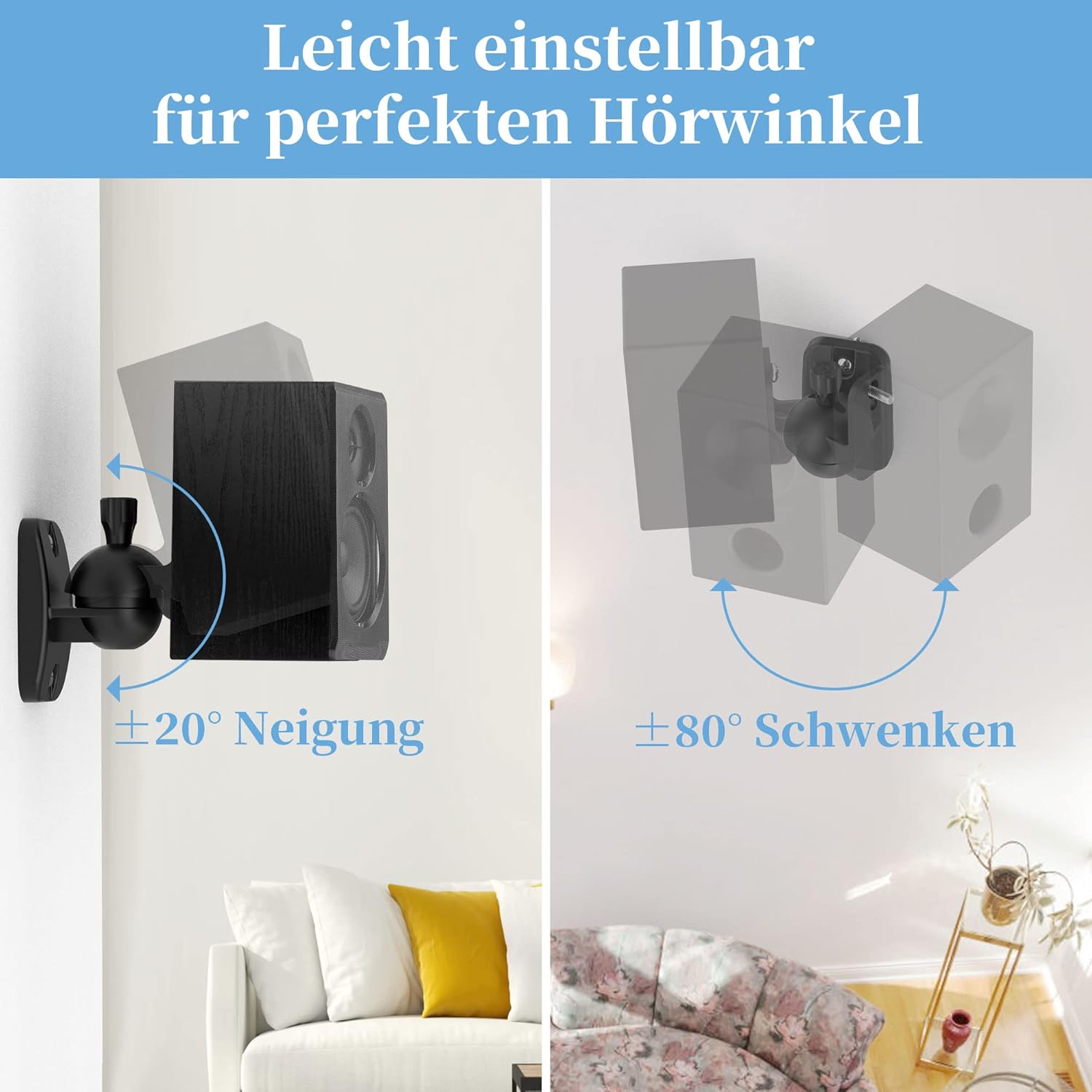 Thumbnail 3 de Cozycase Lautsprecher Wandhalterung Set mit 3,5 kg