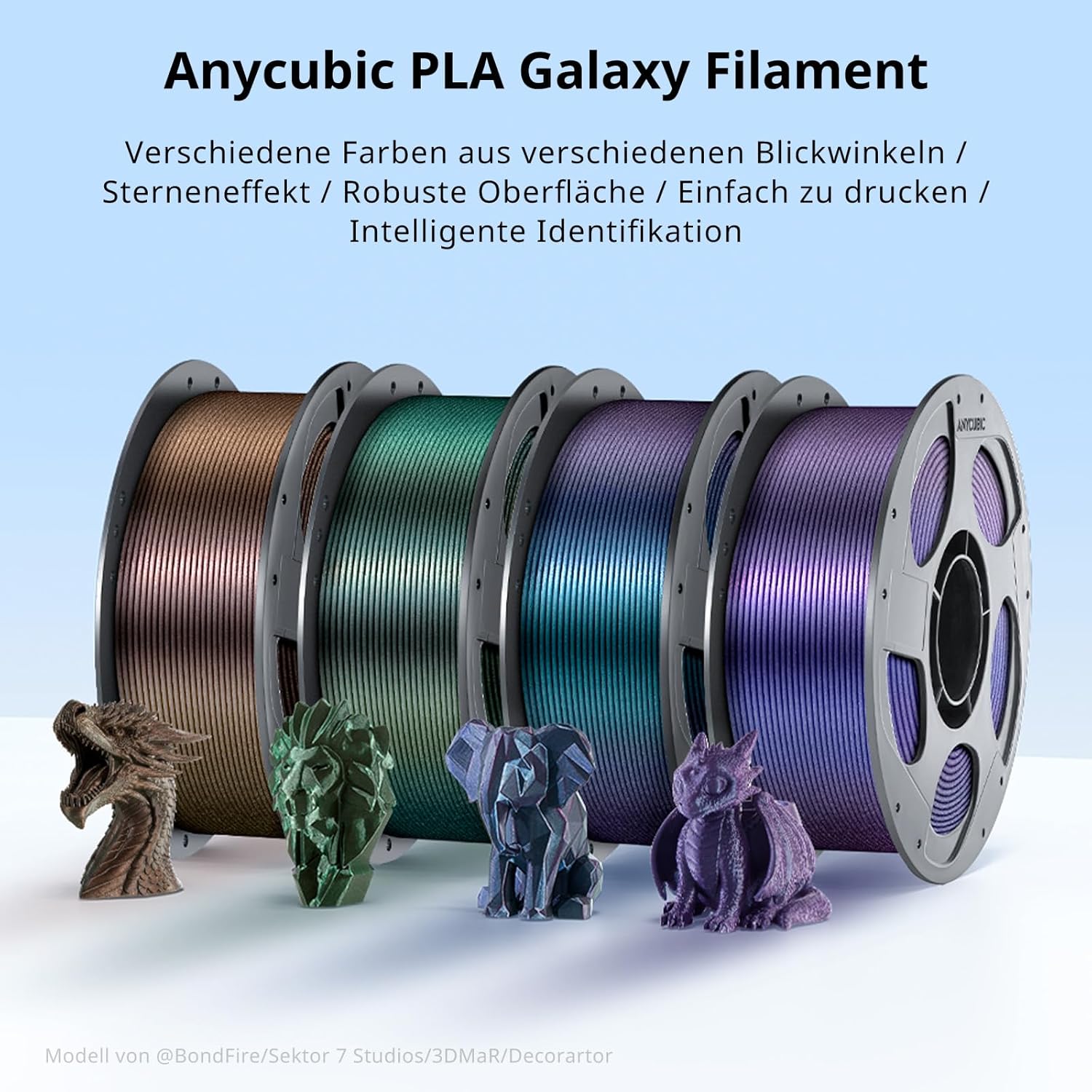 Thumbnail 1 de ANYCUBIC Silk Rainbow PLA Filament 1KG