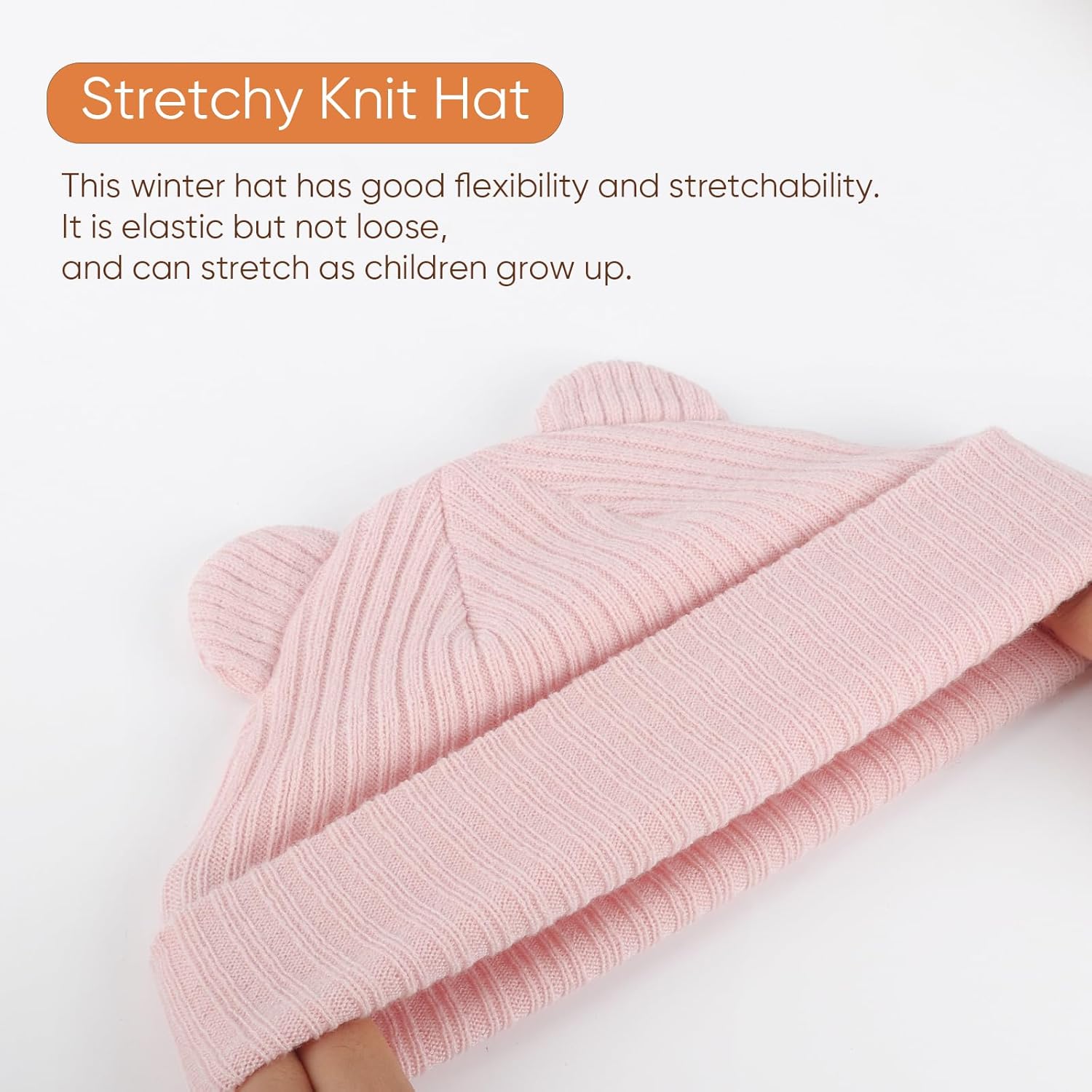 Thumbnail 3 de DRESHOW Toddler Beanie Hat with Bear Ears (Acrylic, Double-Layer) for 6–24 Months