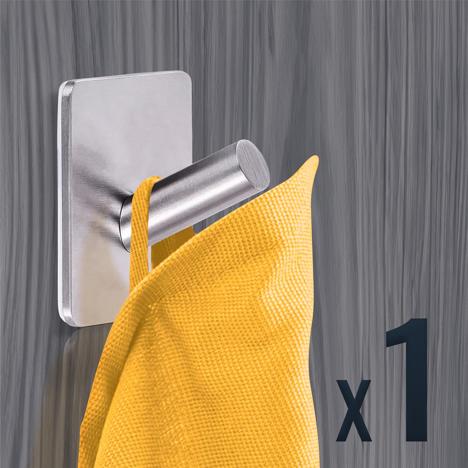 Thumbnail 1 de RICOO MH021-1: Ganci adesivi in acciaio inox per bagno e cucina, montaggio a parete senza fori