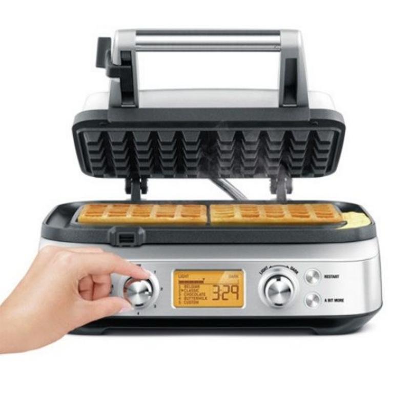 Detalle 2 de Gofrera Sage SWM620BSS4EEU1 Smart Waffle Pro 1000 W con placas desmontables en inox y acabado naranja