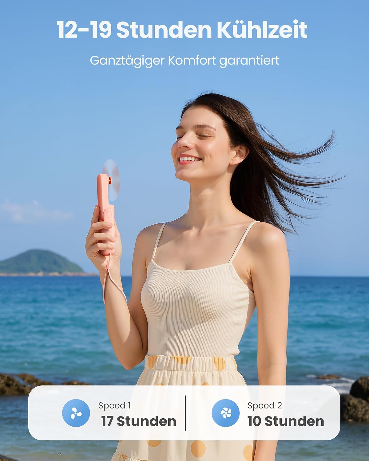 Thumbnail 2 de Gaiatop Tragbarer 3-in-1 Handventilator mit Powerbank – kompakt, USB aufladbar, bis zu 17 Stunden Kühlzeit