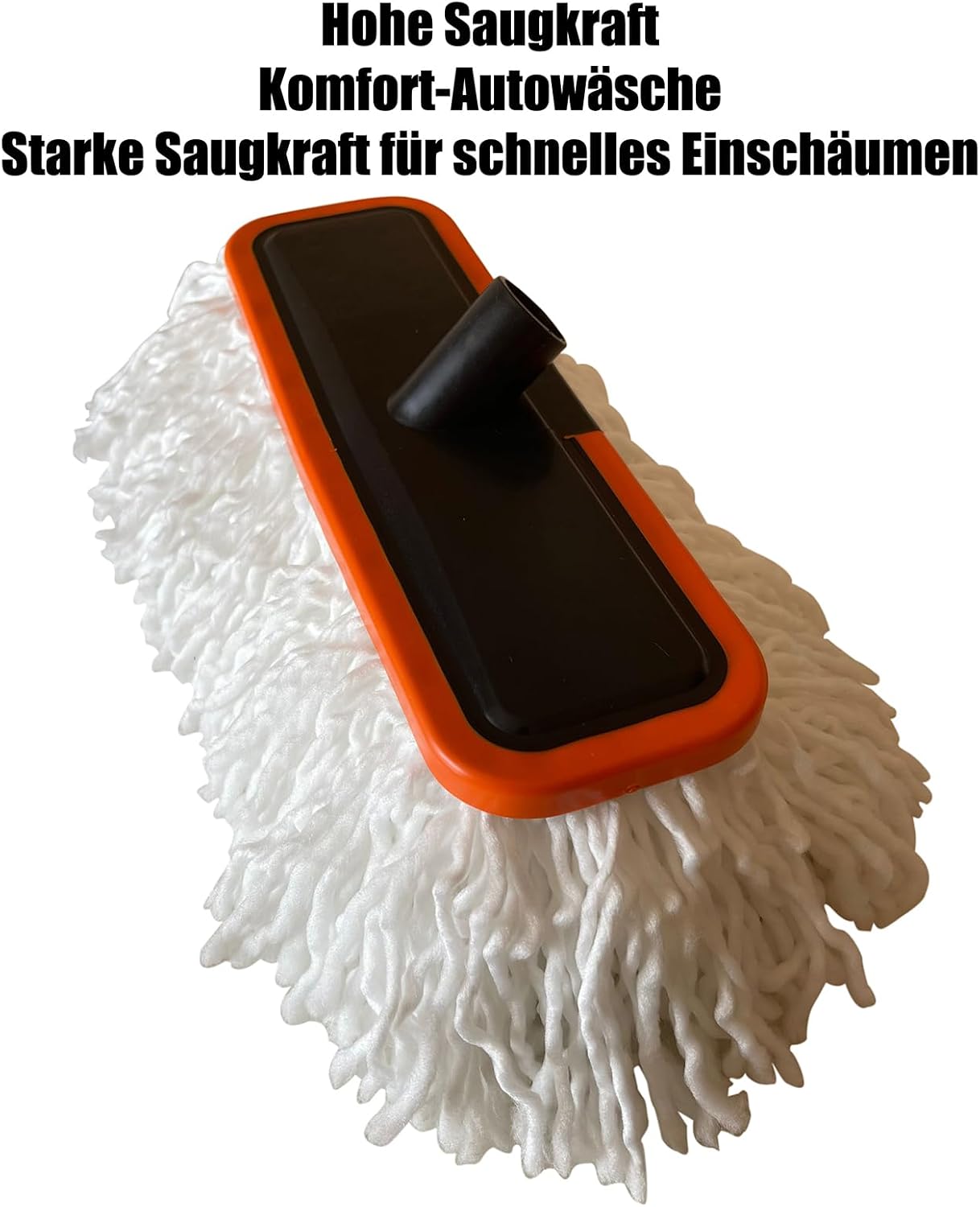 Detalle de BMDHA Autowaschbürste mit langem Griff – teleskopisch 98–155 cm, weicher Plüsch, Edelstahlbürste