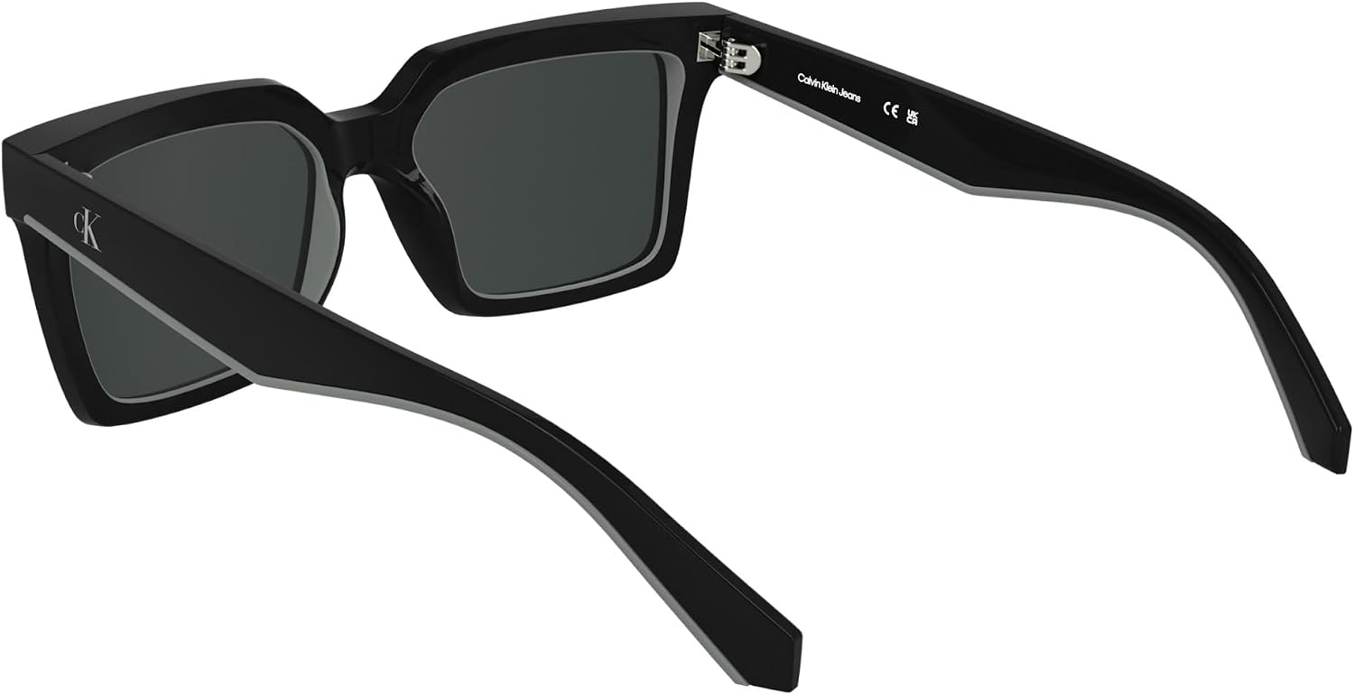 Detalle 2 de Calvin Klein Jeans CKJ25602S occhiali da sole unisex neri con lente grigio pieno