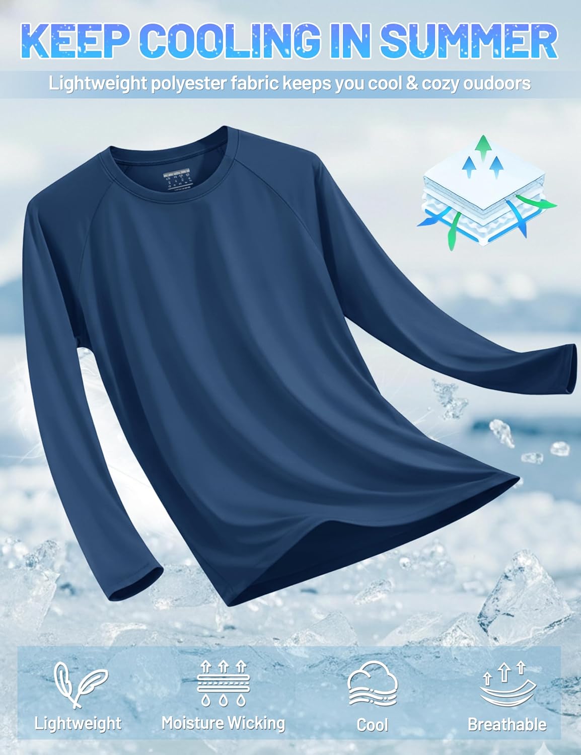 Thumbnail 4 de TACVASEN Men's UV Protection UPF 50+ Long Sleeve Shirt