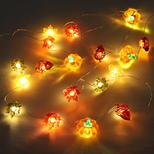 Thumbnail 6 de Liyade Guirlande lumineuse d'automne, 2,2 m - 20 LED 3D, minuterie et piles