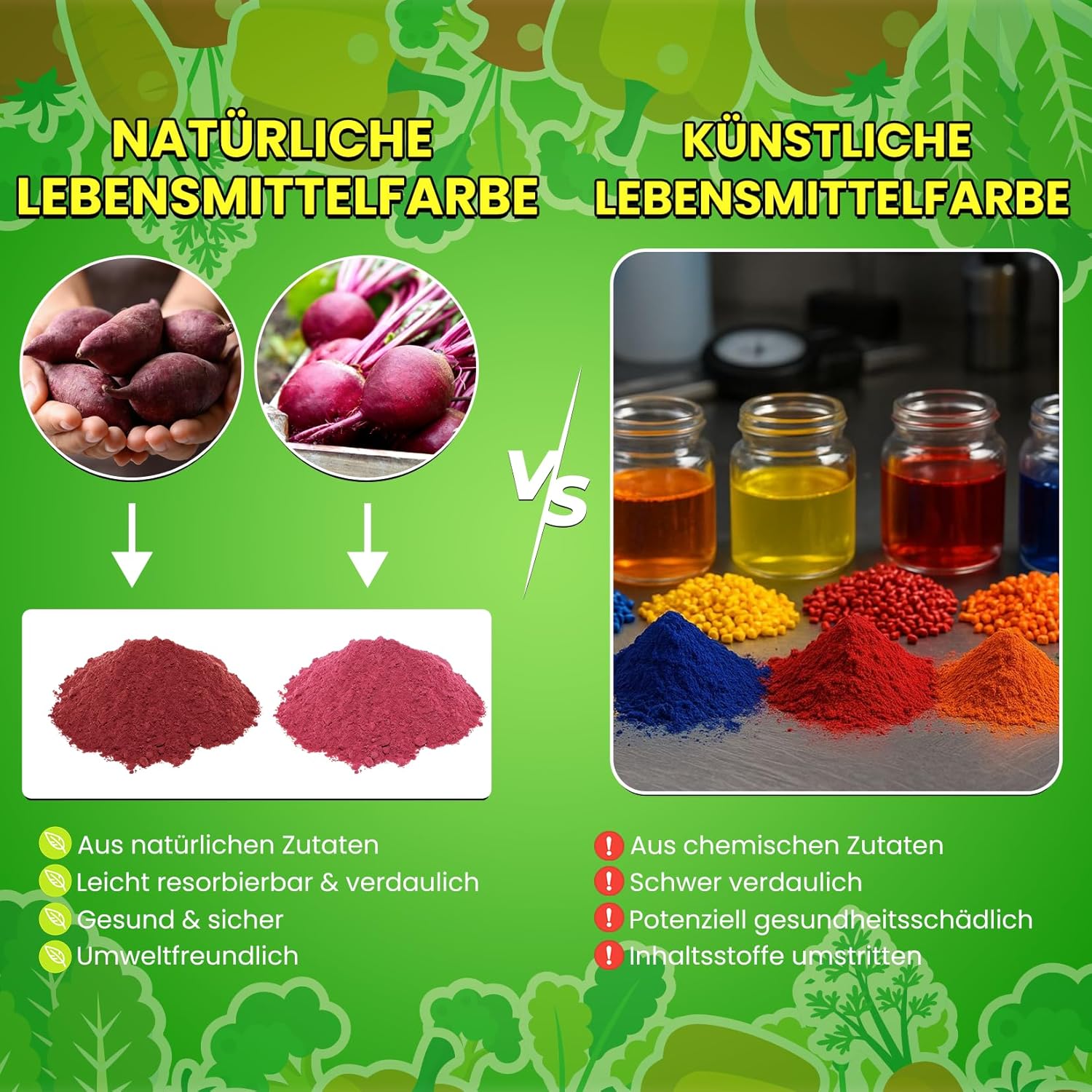 Thumbnail 3 de Natürliche Lebensmittelfarbe Pulver-Set (10 Farben) – 100% pflanzliche Farbstoffe für Fondant, Buttercreme & Macarons
