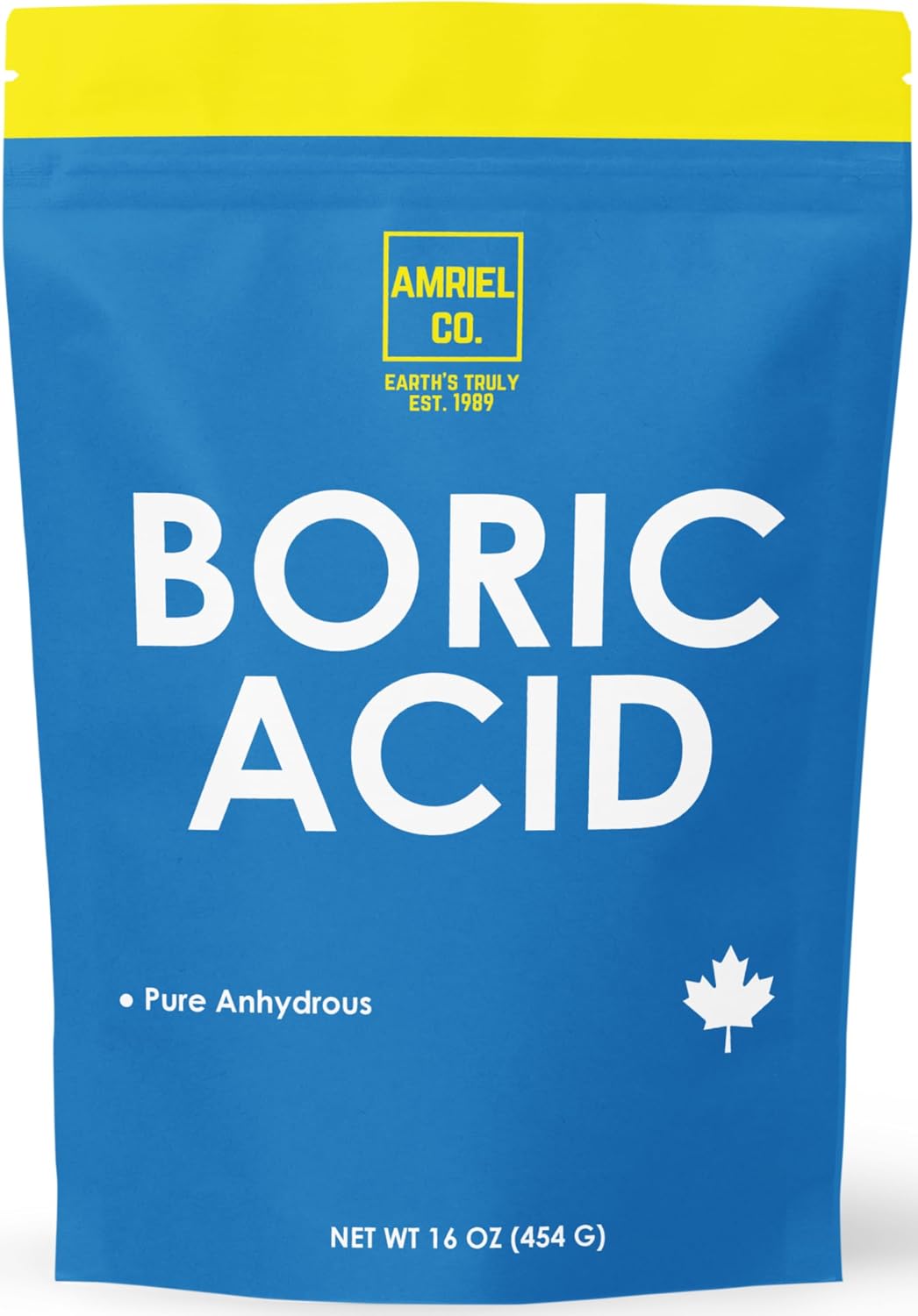 Detalle de Amriel Co Boric Acid, 1 lb, 99.9% Pure Anhydrous Fine Powder