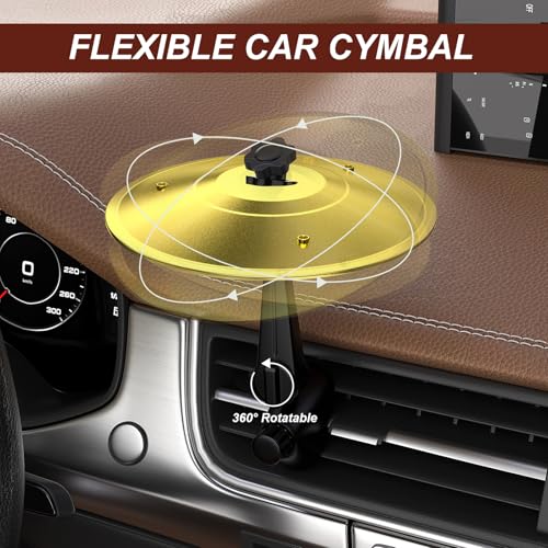 Detalle de Mini cymbale de voiture MENGBEI – Cymbale d’attaque pour aérations et tableau de bord (Or)