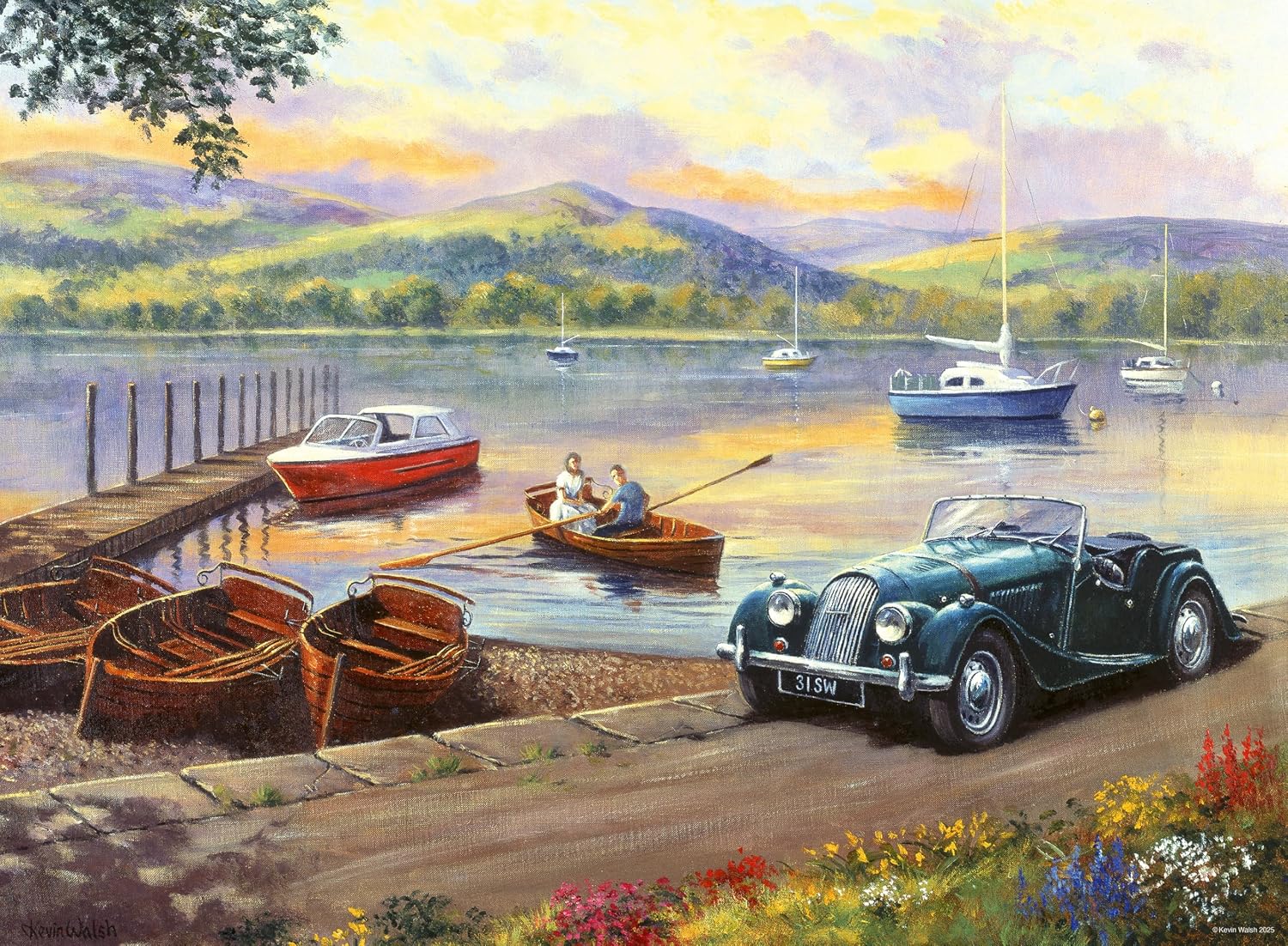 Detalle 2 de Ravensburger Stop at the Lakes 500-piece jigsaw puzzle (49x36cm) for adults and kids 10+