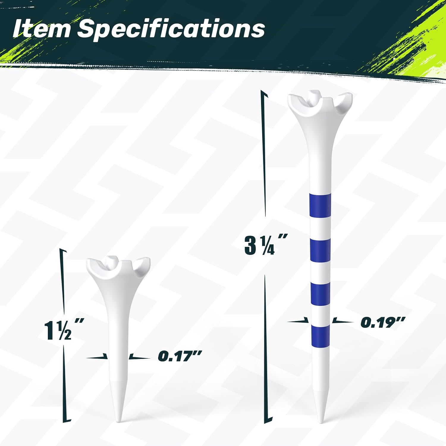 Thumbnail 6 de SAPLIZE Plastic Golf Tees 120-Pack