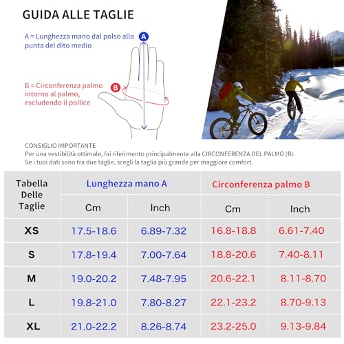 Detalle 2 de Origem guanti termici invernali touchscreen impermeabili, antivento e antiscivolo