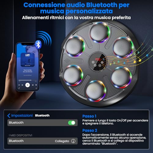 Thumbnail 3 de Infaebo Macchina da Boxe Musicale Extra Large con LED e Bluetooth 🎧