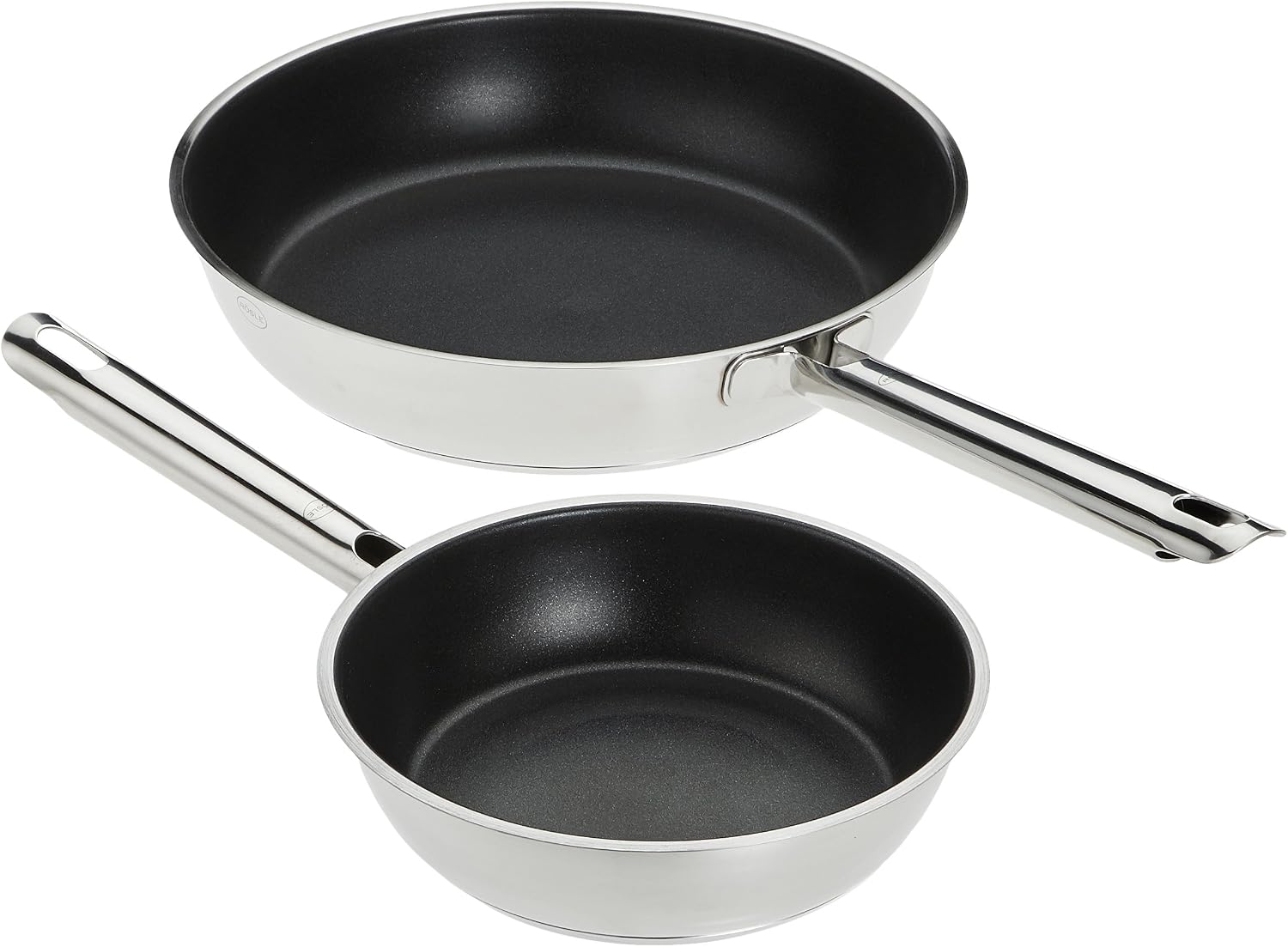 Detalle de Rösle patelnie ze stali nierdzewnej 20 i 28 cm z powłoką Proplex