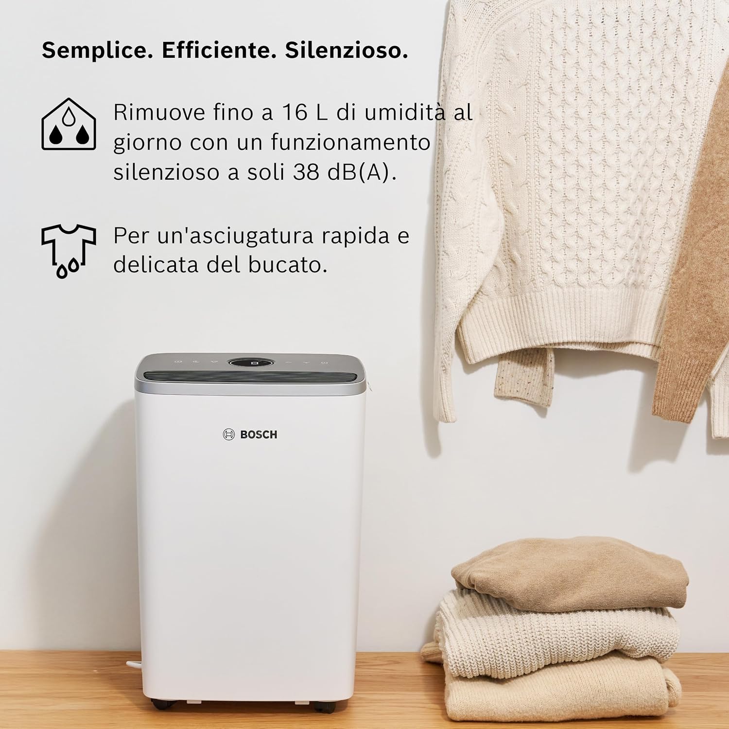 Detalle de Bosch Dry 4000 deumidificatore per stanze fino a 33 m² 🏠