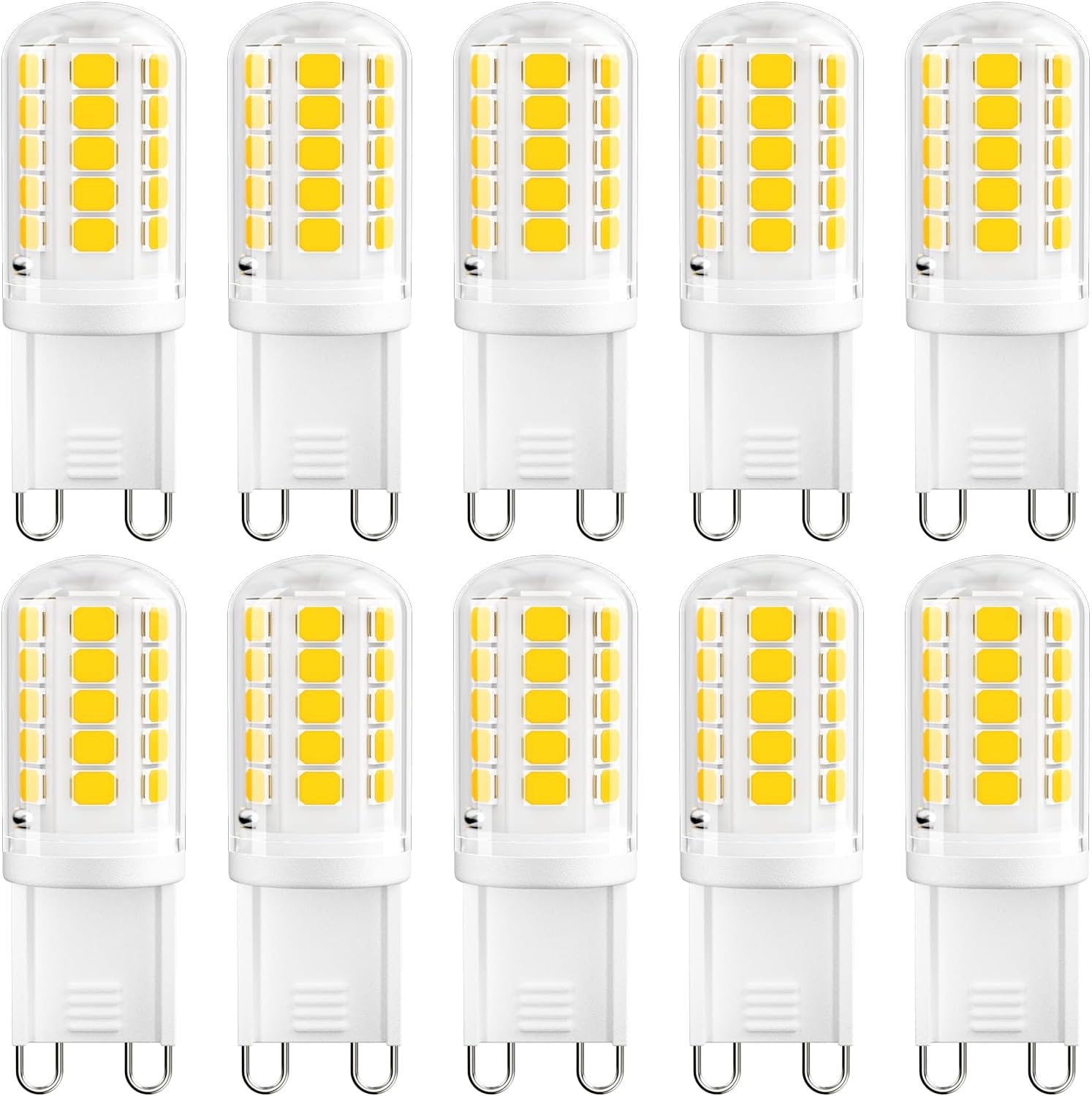 Detalle de DiCUNO G9 LED Bulbs, 4W, 4000K Natural White, 400 Lumens, 10-Pack