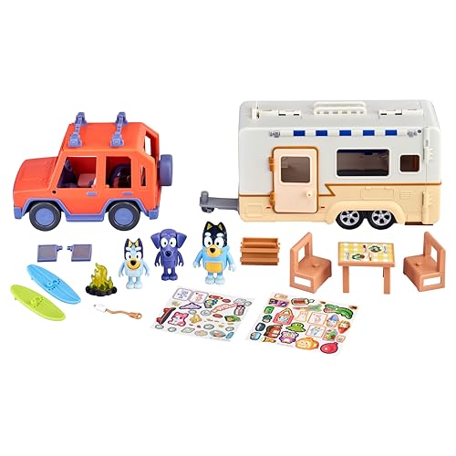 Thumbnail 3 de Bluey Aventuras en caravana, set de juego con todoterreno y figuras articuladas