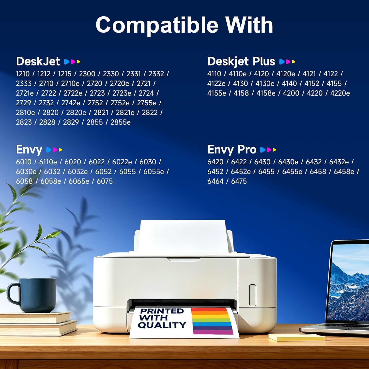 Detalle 2 de NVN 67XL Black Ink Cartridges 67-2B, Two-Pack, 1,400-Page Yield
