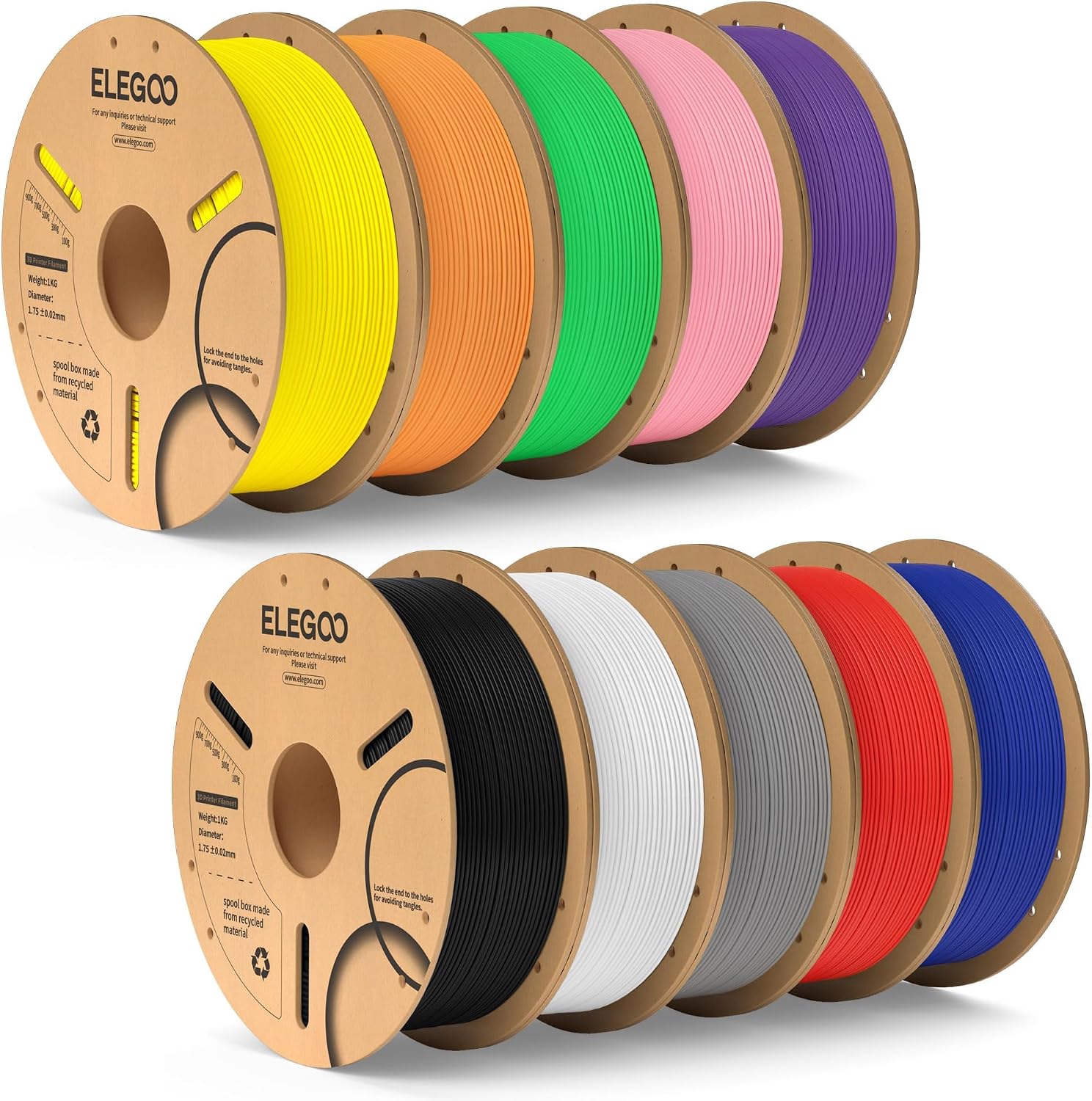 Detalle de ELEGOO PLA+ 3D Printer Filament, 1.75 mm