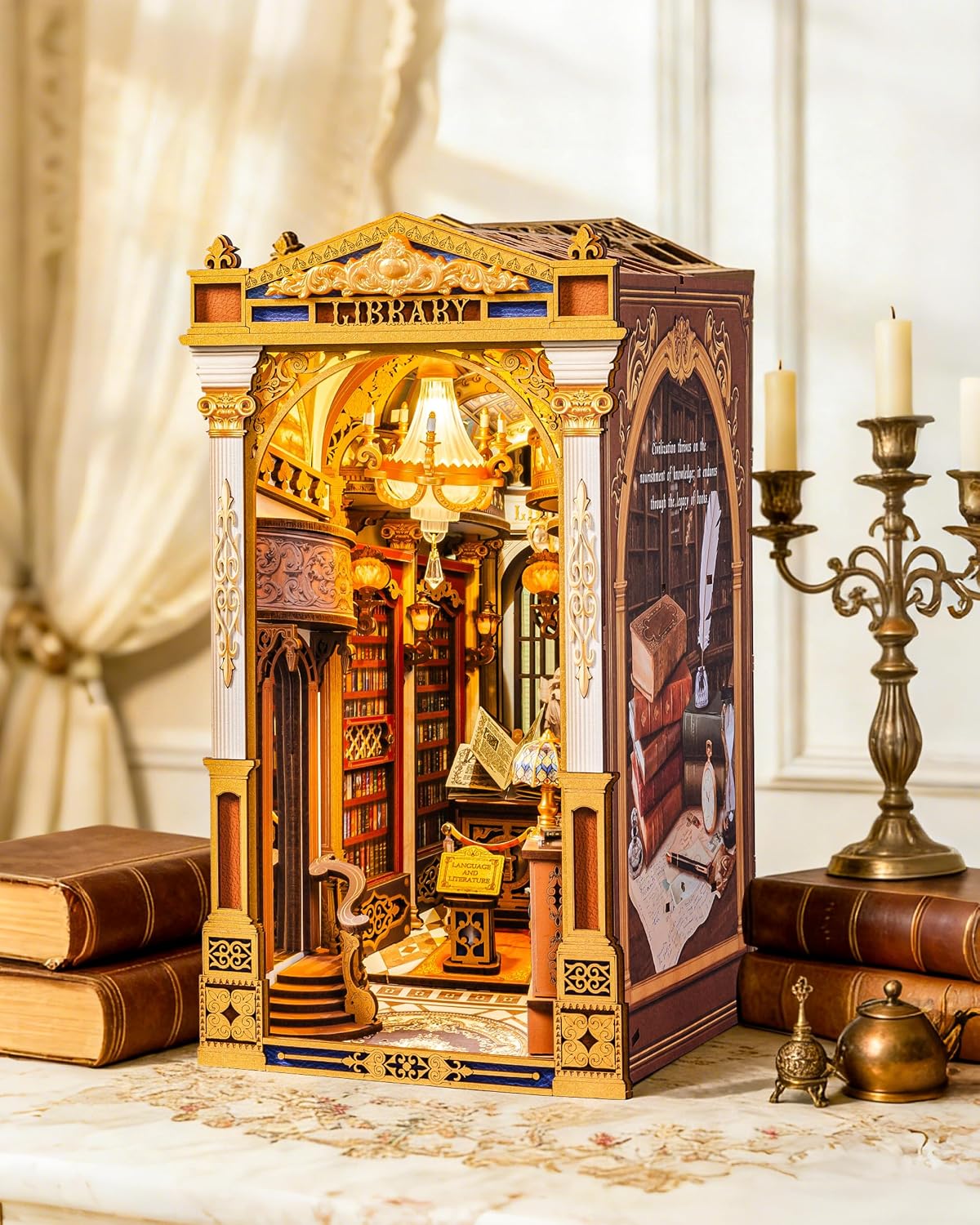 Thumbnail 6 de Rolife Book Nook Kit Miniature da Costruire DIY “Libreria delle Meraviglie” con luci LED