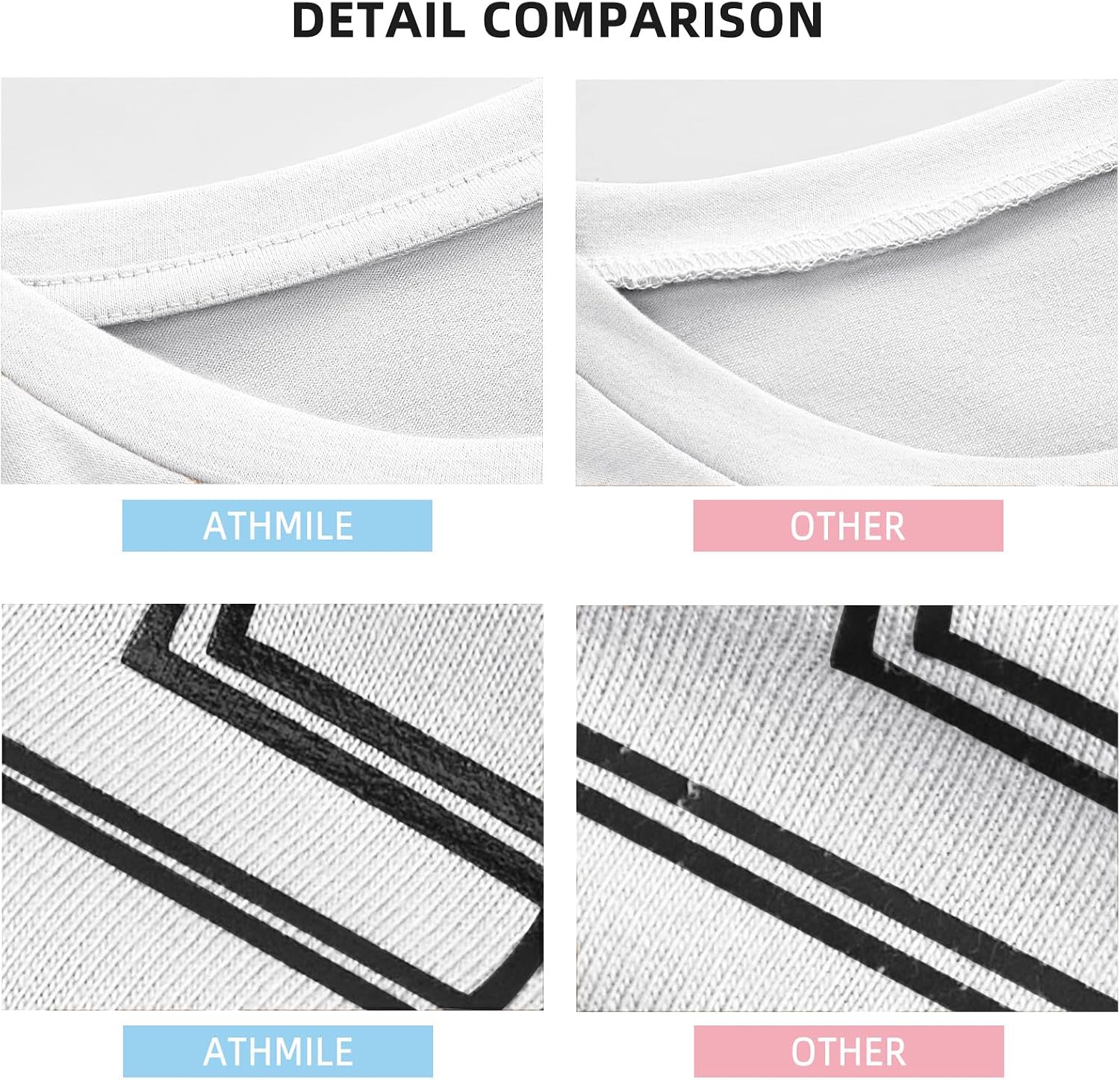 Detalle de ATHMILE Women’s Oversized T-Shirts — Loose-Fit Graphic Casual Tees for Gym, Summer & Everyday Wear