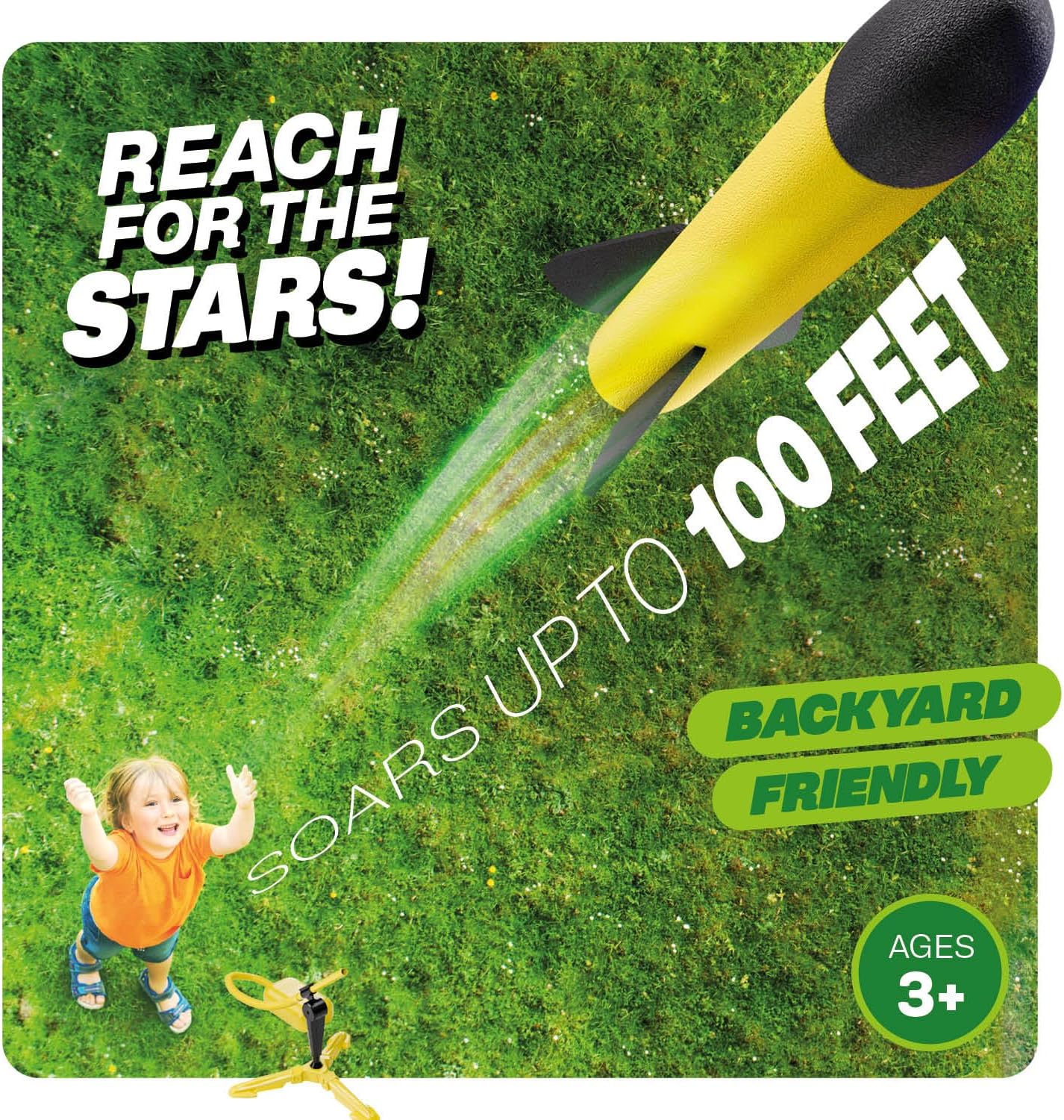 Detalle de Rocket Launcher for Kids: Outdoor Foam Rocket Set for Ages 4–8