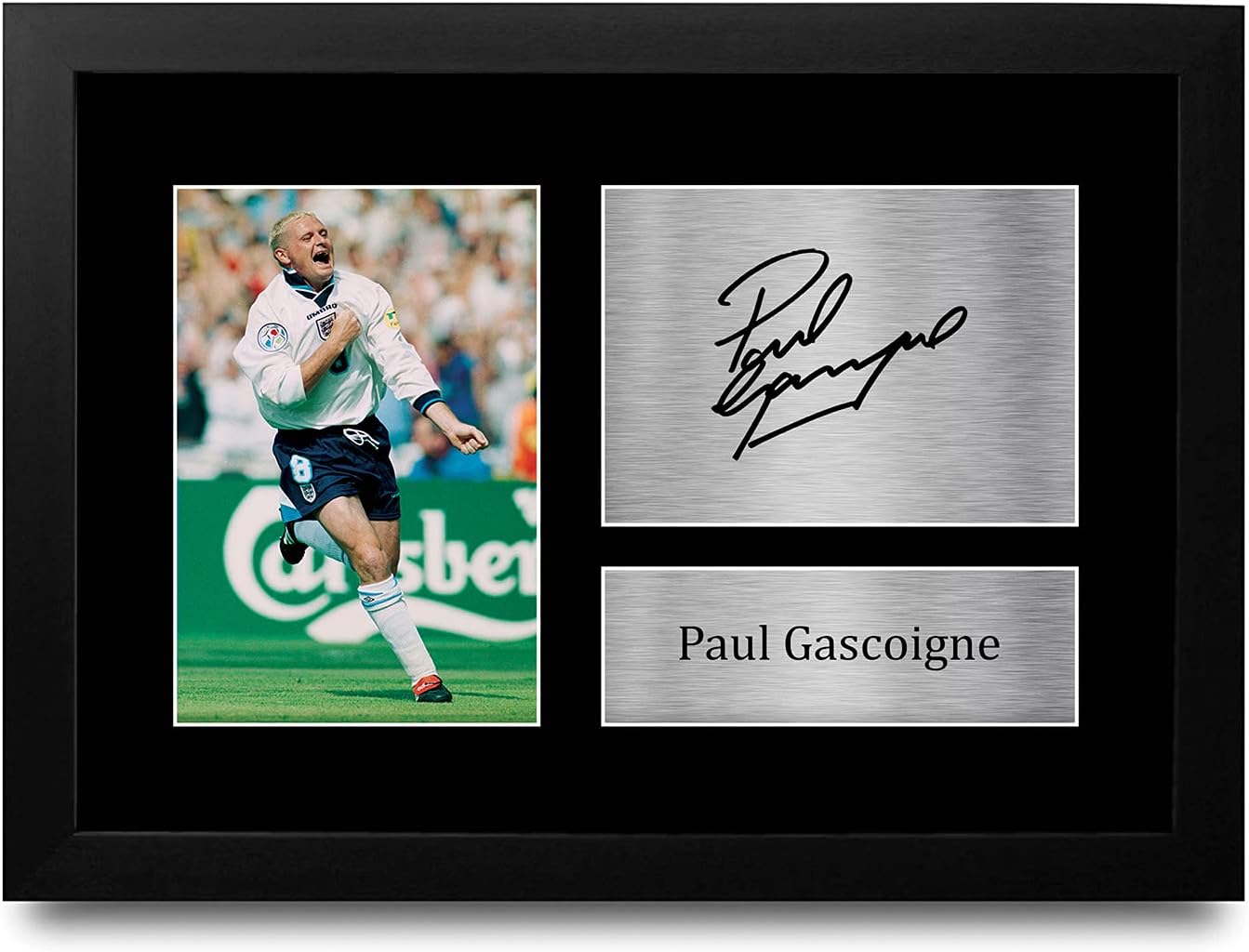 Thumbnail 5 de Paul Gascoigne England signed autograph picture, A4 portrait framed photo print (HWC Trading)