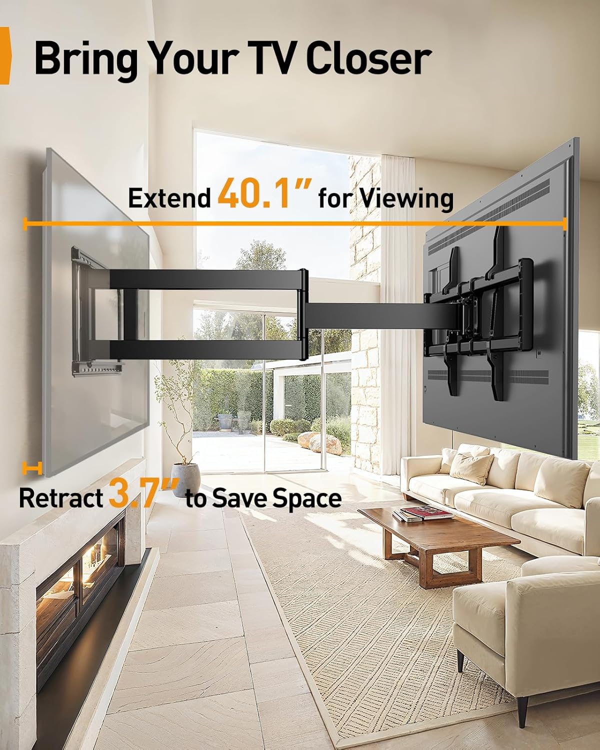 Thumbnail 2 de Perlegear PGXLF02 Full Motion TV Mount 150 lbs