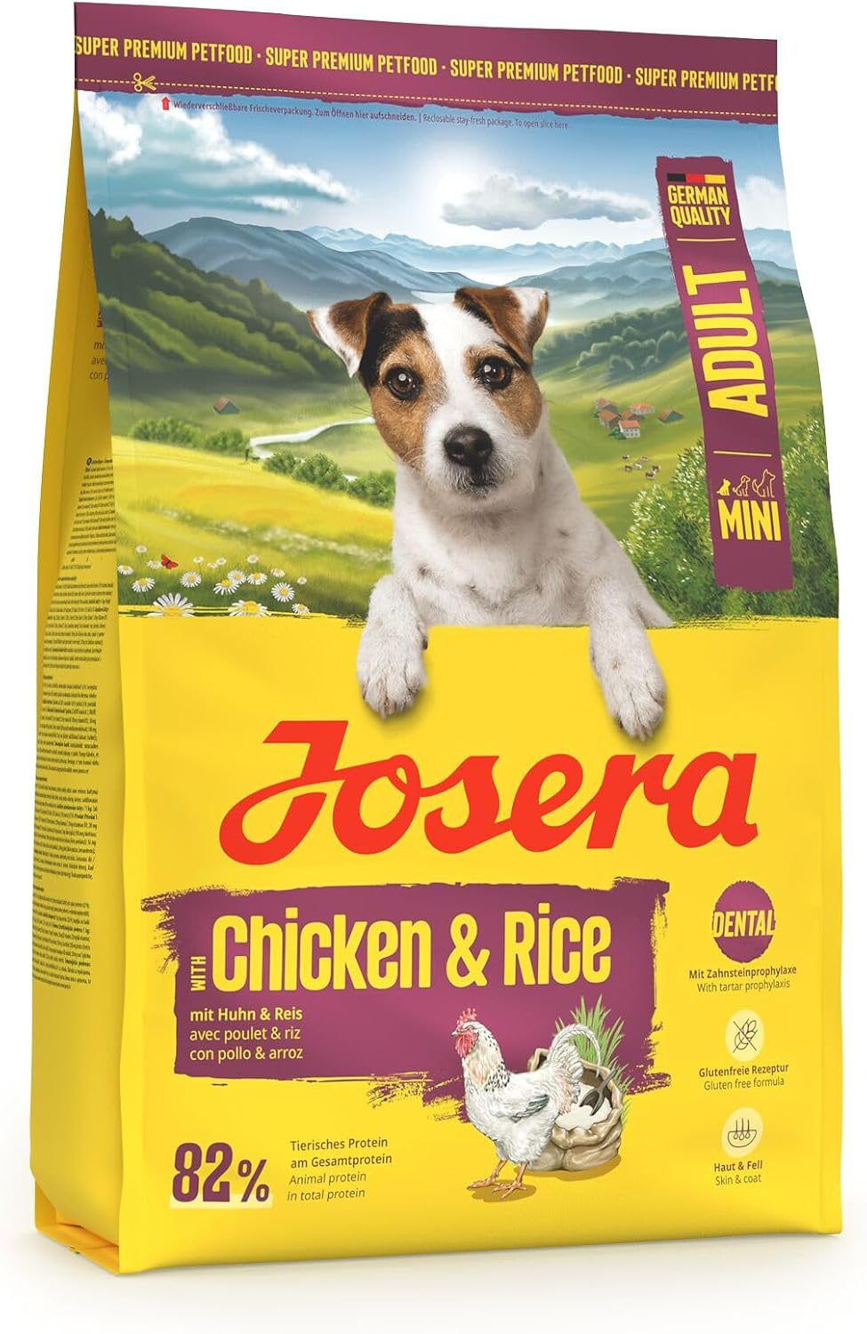 Detalle de JOSERA Mini Adult Huhn & Reis (1 x 3 kg) – Premium Trockenfutter für kleine Hunde bis 10 kg