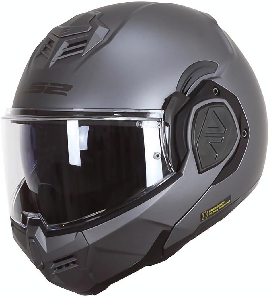 Detalle de LS2 ADVANT SOLID Matt Titanium – Casco modulare ECE 22.06 (M)