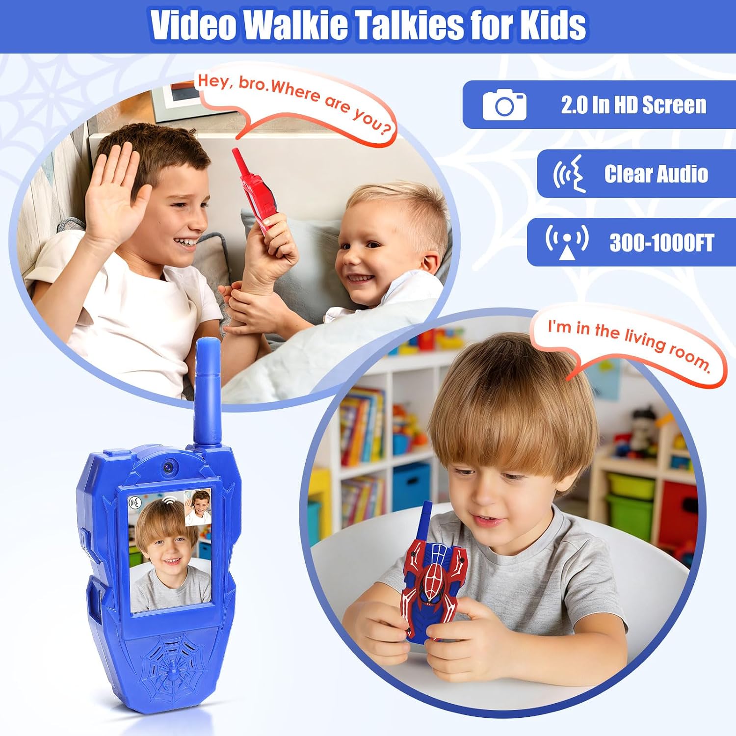 Detalle de Spider Video Walkie Talkies for Kids with Screen