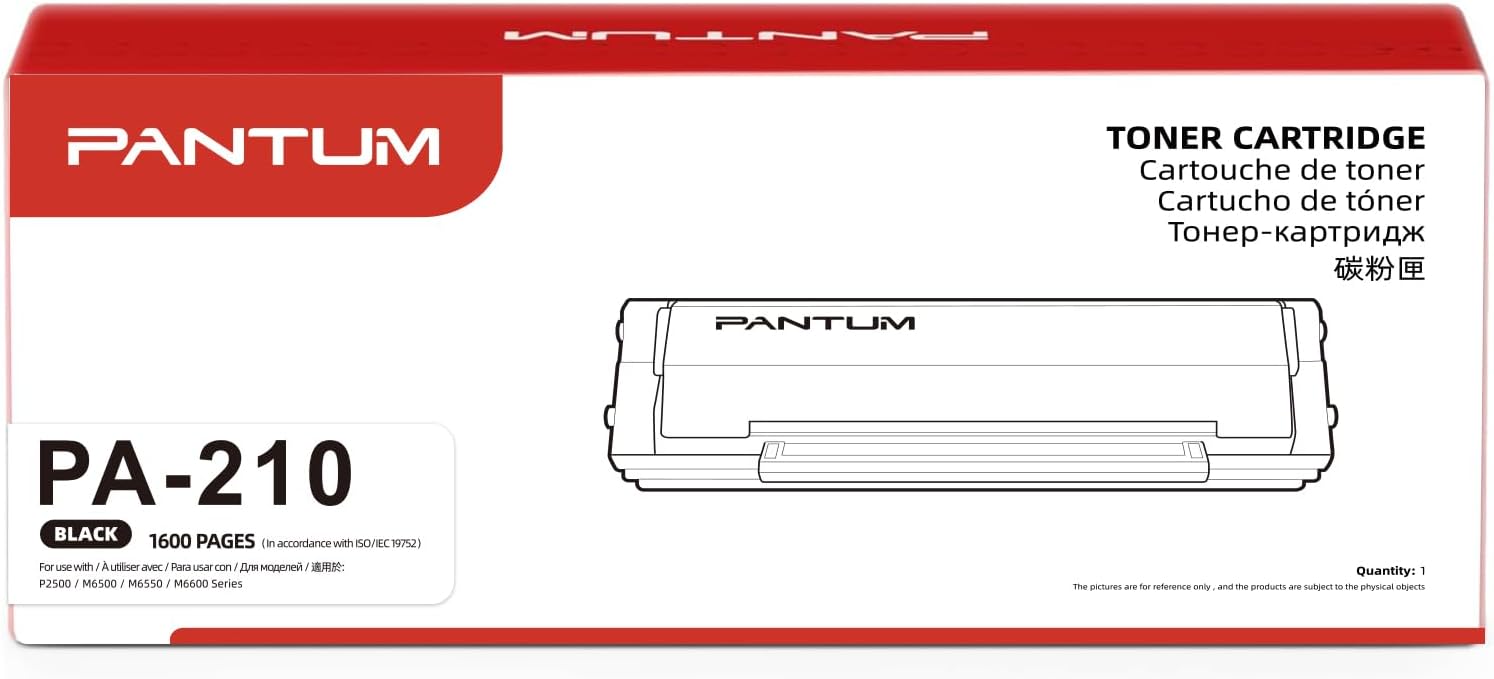 Detalle de Pantum PA-210 Toner Nero Originale: compatibile con stampanti Pantum P2500W/P2502W/P2508W e M6500NW/M6550NW/M6558NW/M6600NW/M6608NW – 1 pezzo, 1600 pagine