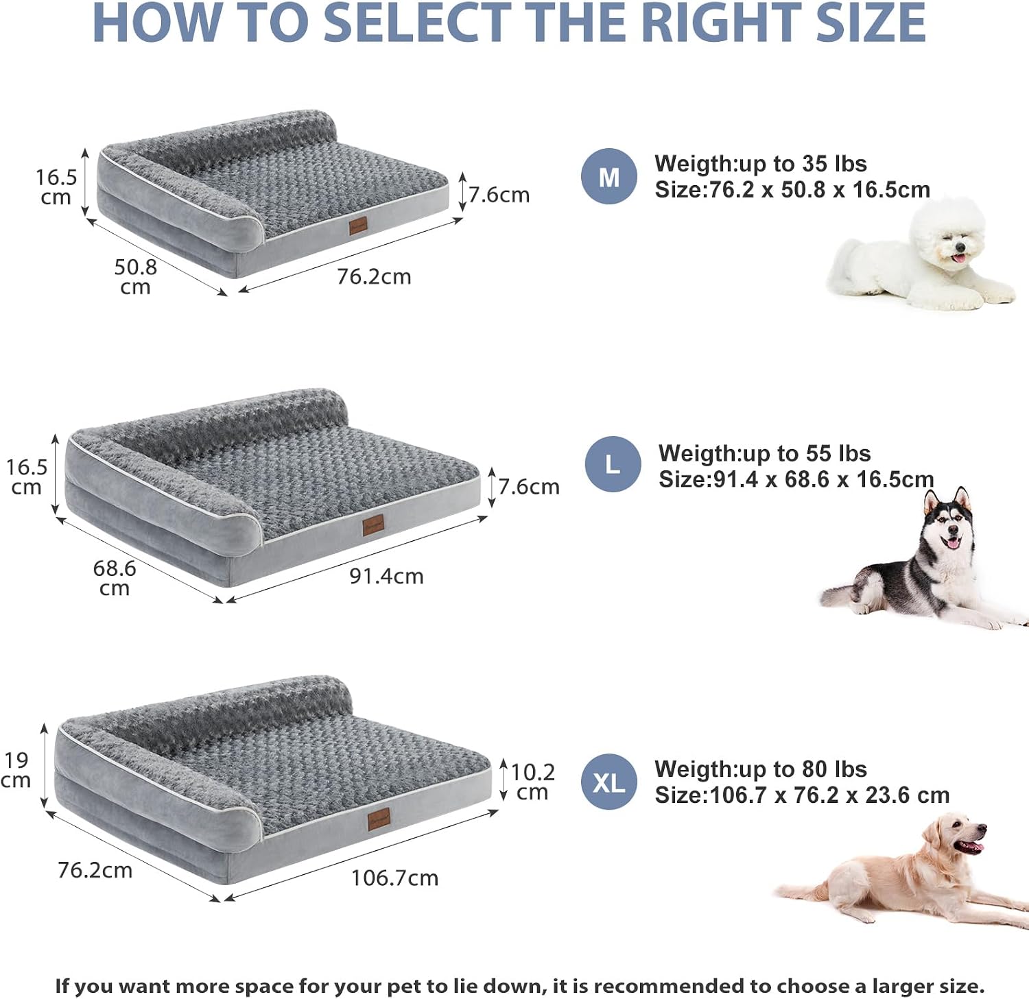 Detalle de Quilmfoam Orthopedic Dog Bed for Large Dogs – Large, Waterproof, Removable Cover