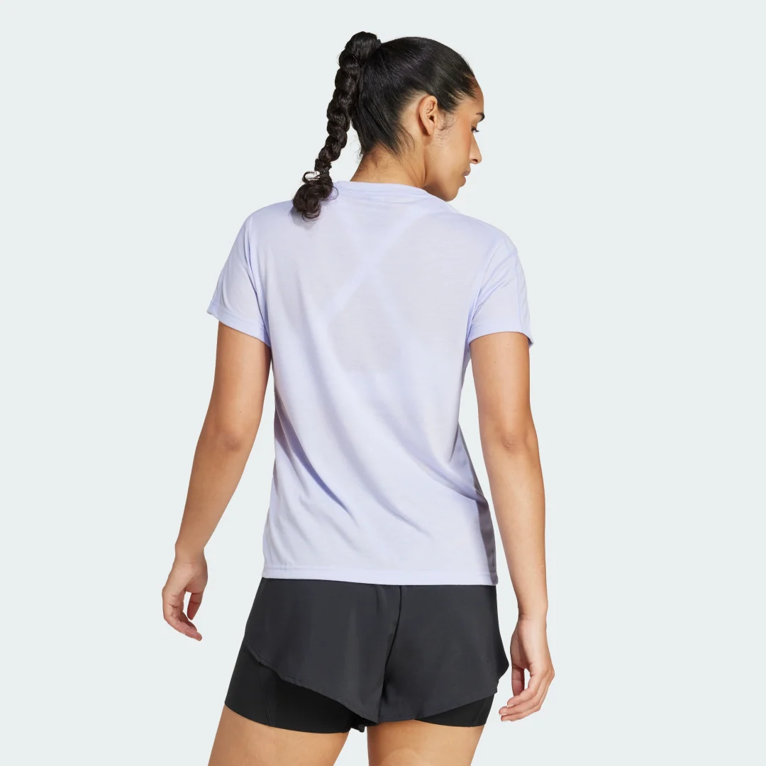 Detalle 2 de Camiseta cuello redondo AEROREADY Train Essentials Minimal Branding de Adidas – violeta