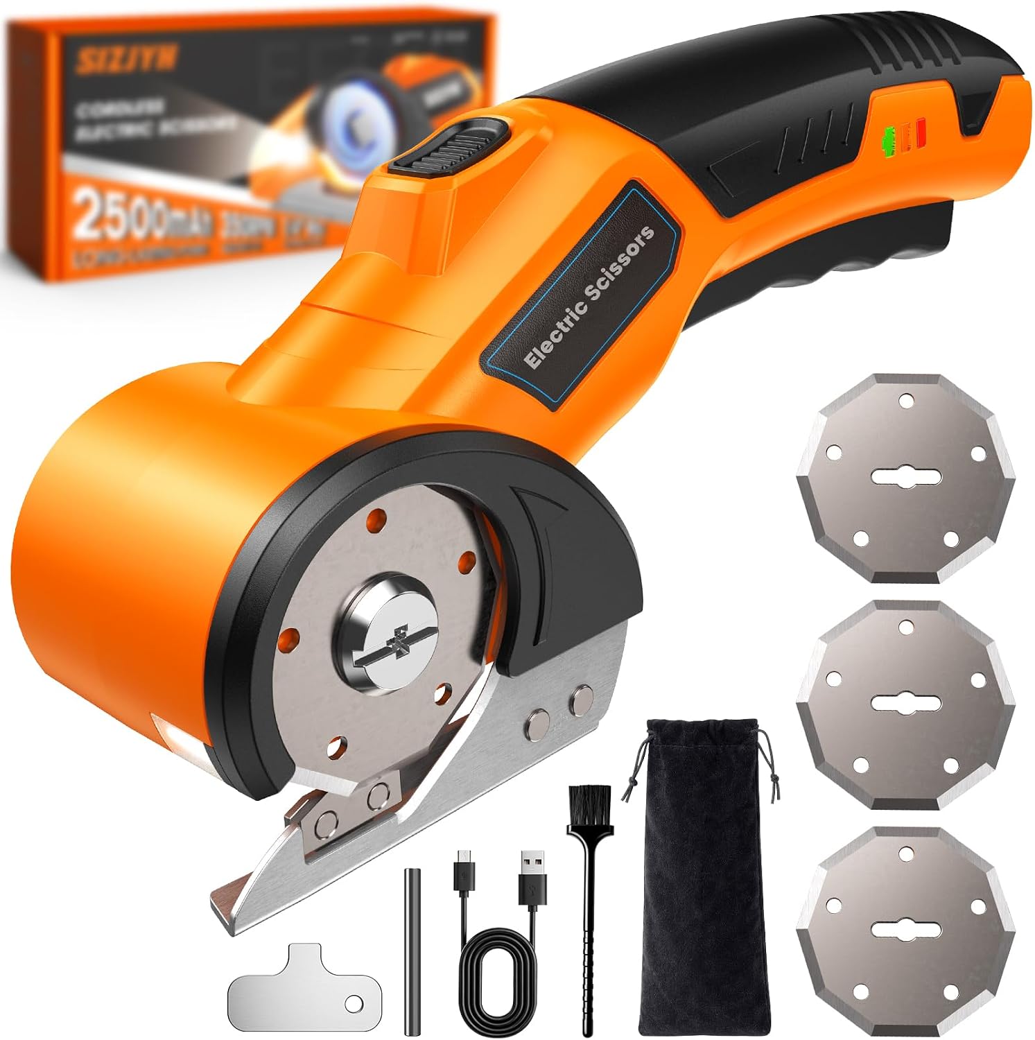 Detalle de Electric cardboard cutter with 2500mAh battery
