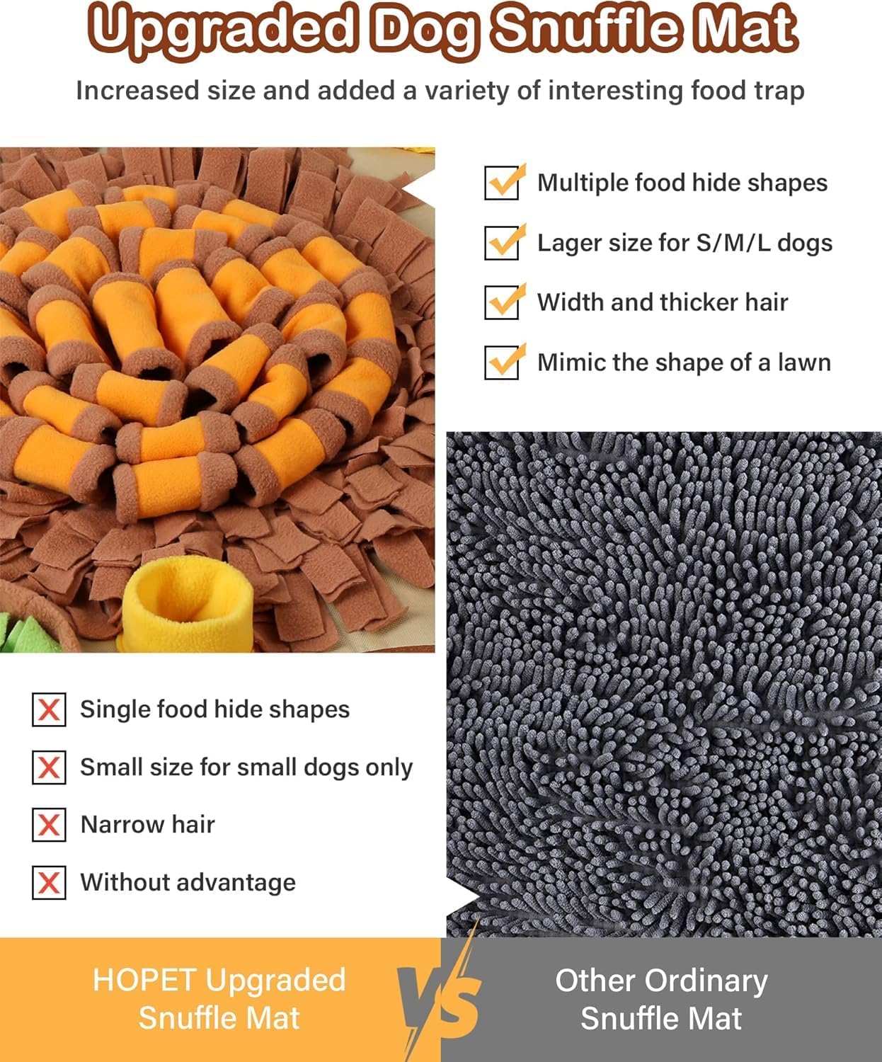 Detalle de HOPET Dog Snuffle Mat, 28.3 x 28.3 inches