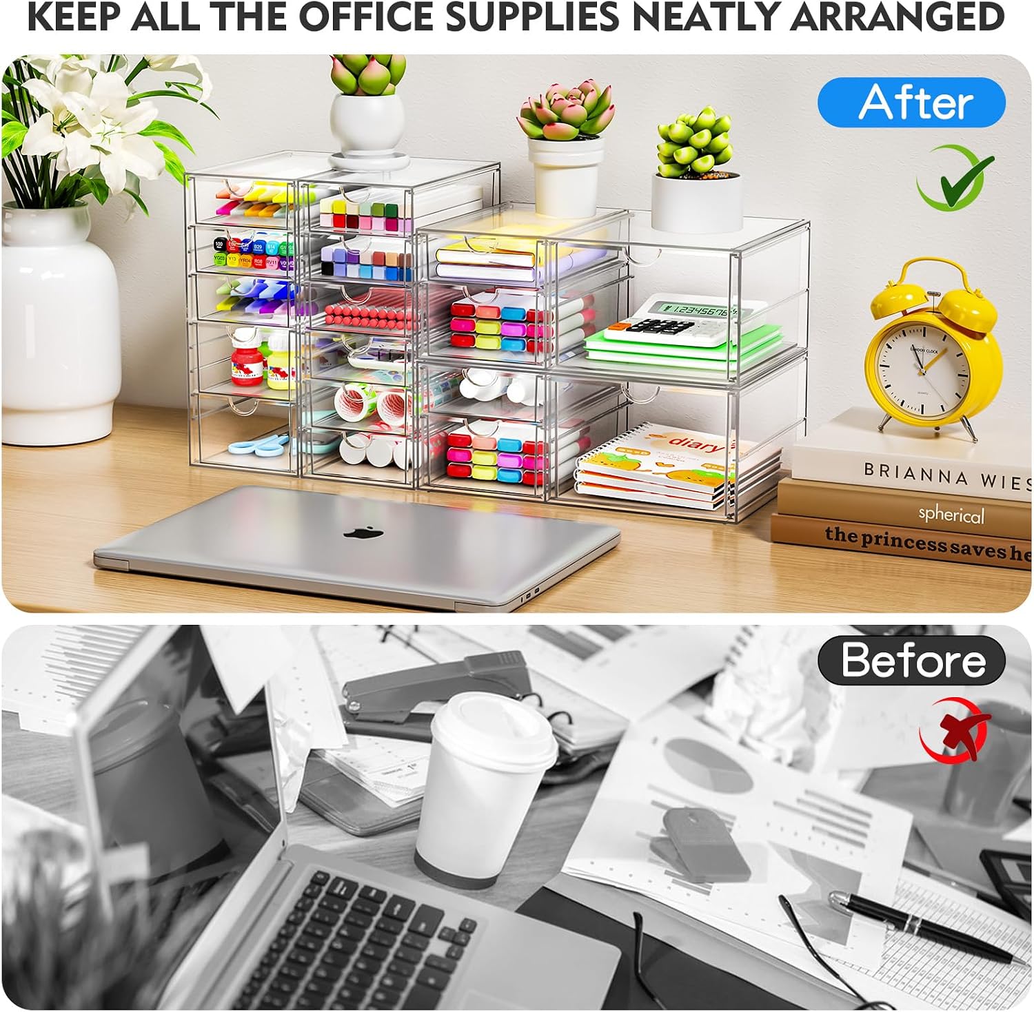 Thumbnail 6 de ARSTPEOE 1930OD Acrylic 13-Drawer Organizer, Clear and Stackable