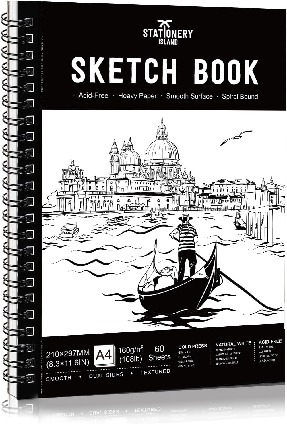 Detalle de STATIONERY ISLAND Sketchbook A4 60 Sheets 🎨