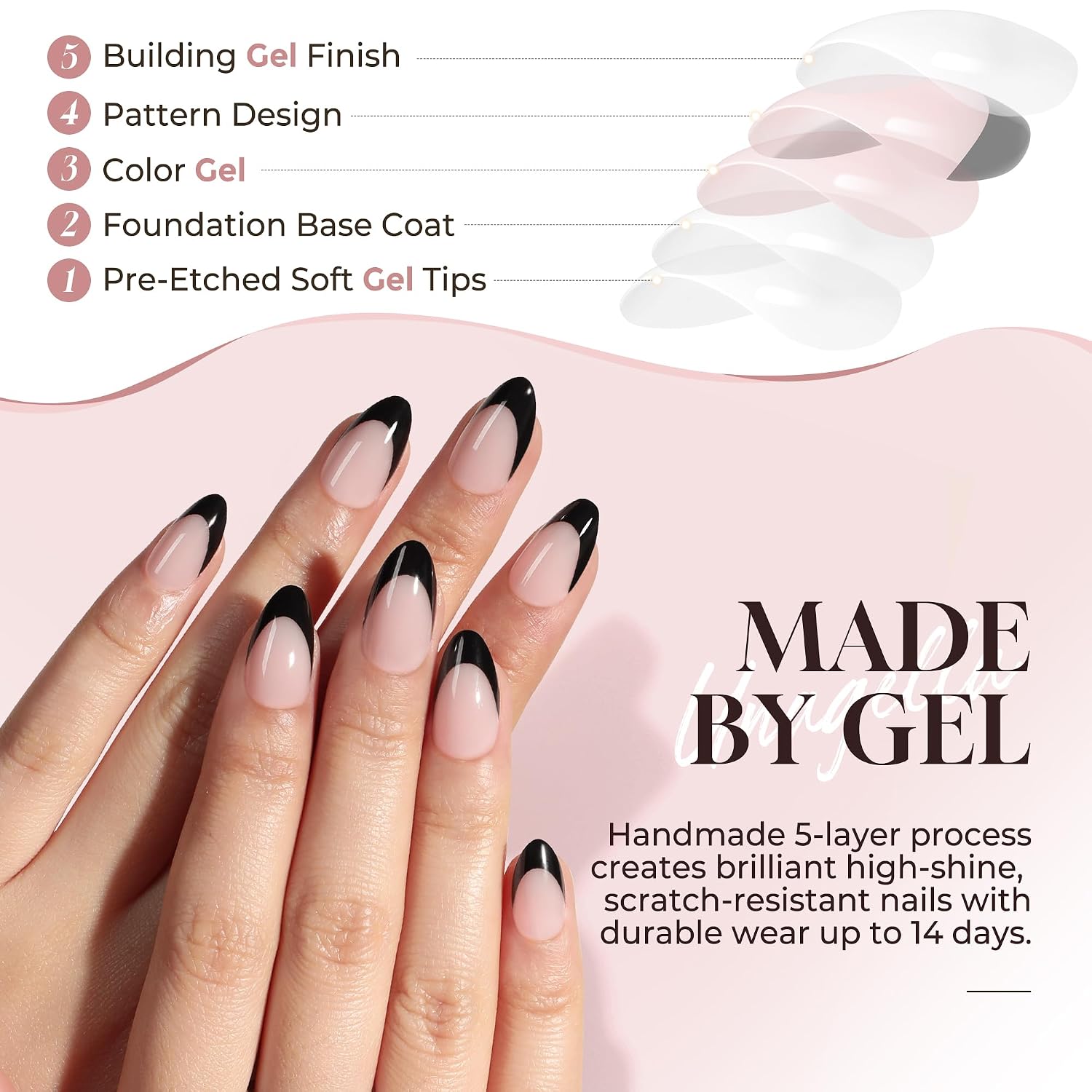 Detalle de UNA GELLA Press-On Nails, Soft Gel