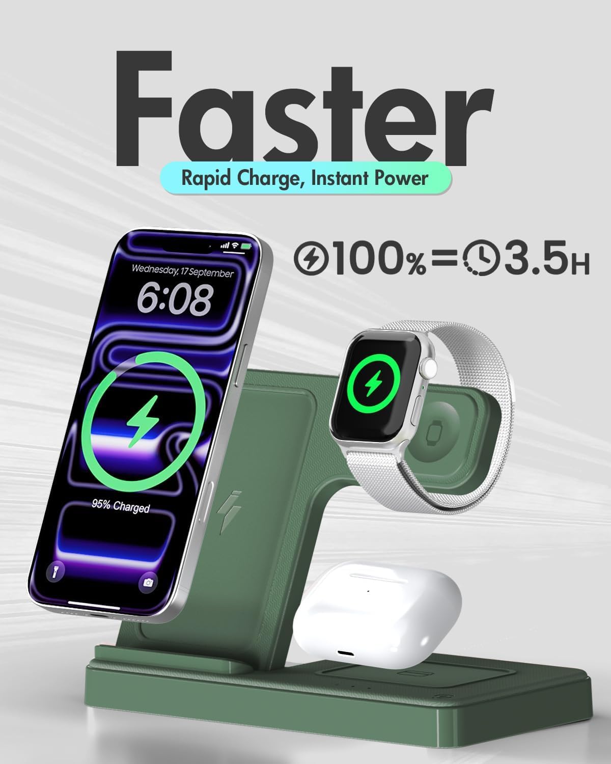Thumbnail 4 de GETPALS 3-in-1 wireless charging station