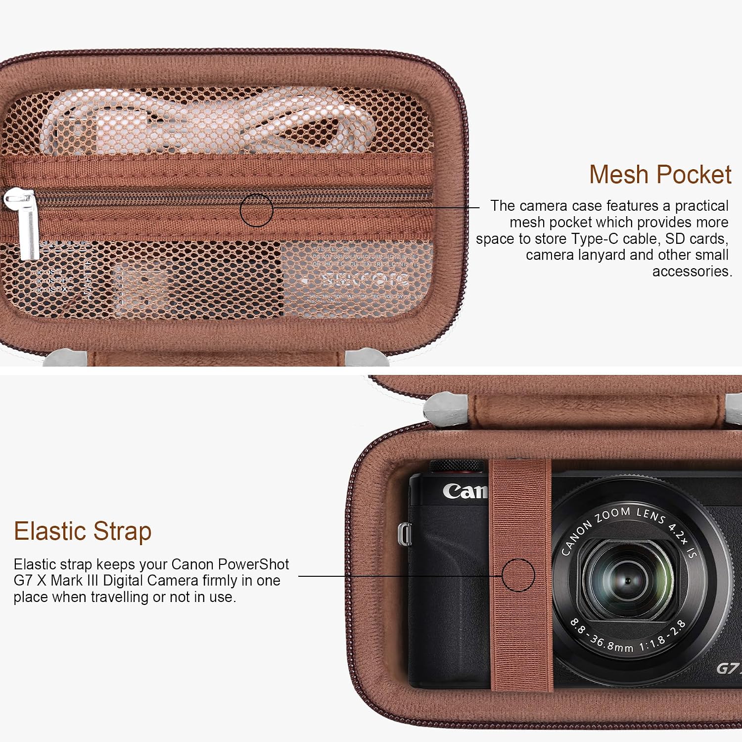 Thumbnail 3 de RAIALL Camera Case for Canon PowerShot G7 X Mark III / G7X Mark II