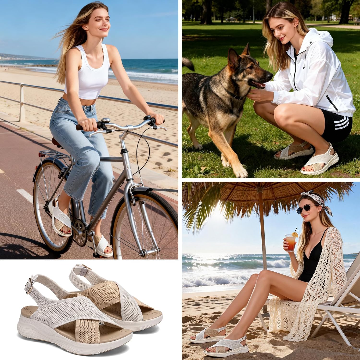 Detalle 2 de Hanani Women's Orthopedic Sandals with Adjustable Straps and Arch Support
