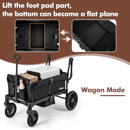Thumbnail 4 de INFANS Wagon Stroller for 2 Kids with Removable Canopy 🚼