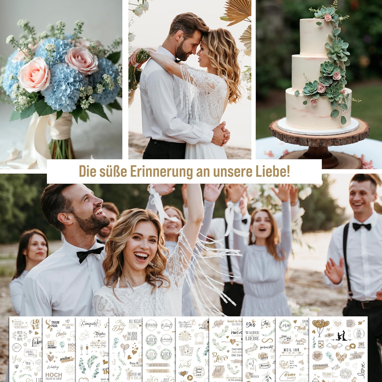 Thumbnail 3 de colortouch Hochzeitsaufkleber fürs Gästebuch (325 Motive) – Sticker für Wedding Scrapbook, Vintage-Bullet-Journal & Fotoalbum