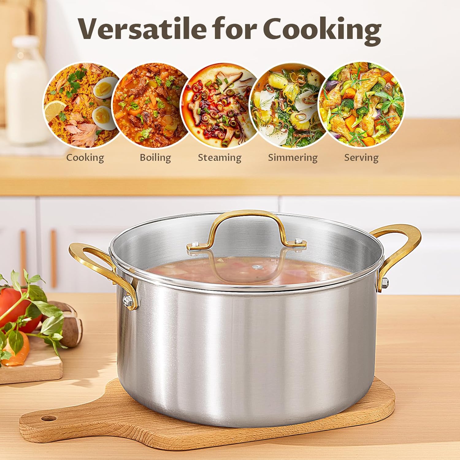 Thumbnail 4 de BEZIA 6 Quart Stockpot for Stew