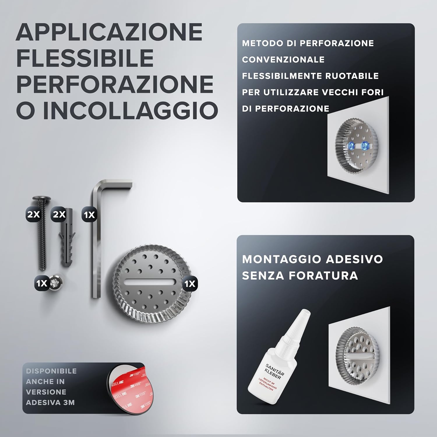 Thumbnail 5 de ovimar Heroya portarotolo per foratura nero: portarotolo in acciaio inox con coperchio e chiusura ammortizzata