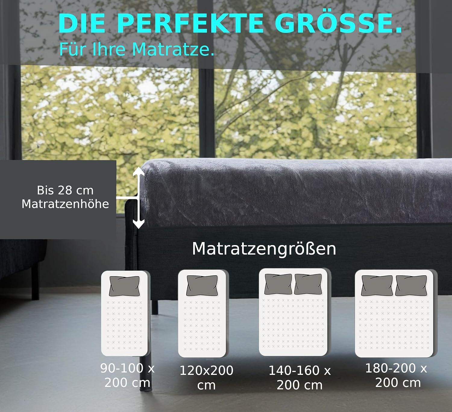 Thumbnail 5 de MALIKA® Spannbettlaken 180–200×200 cm