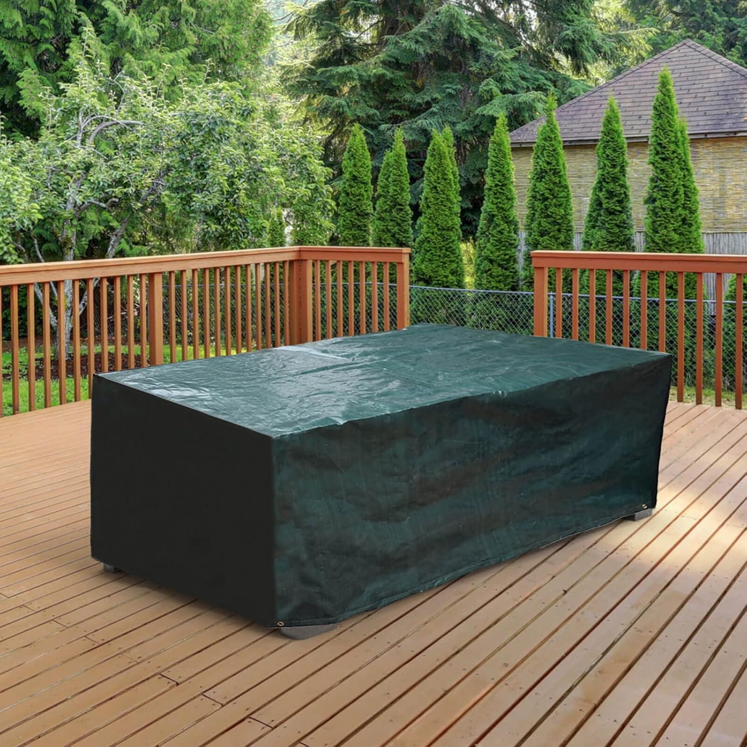 Thumbnail 3 de RICHIE Garden Furniture Cover (Waterproof & Windproof) – 200x160x70cm Patio Set Cover, Green
