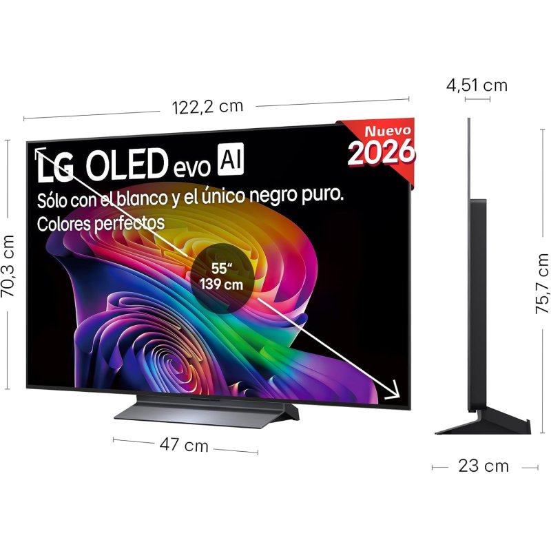 Detalle 2 de LG OLED evo AI OLED55C64LA 55" – TV 4K 120 Hz con WebOS, Dolby Vision y Atmos