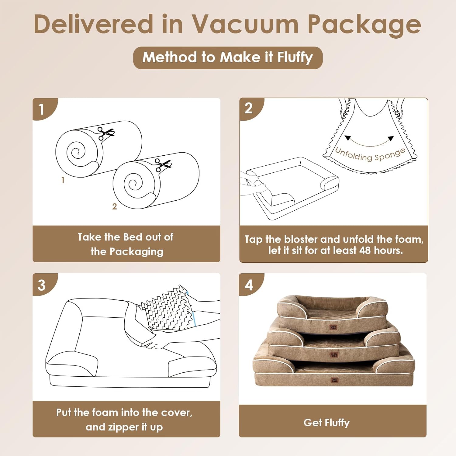 Thumbnail 6 de EHEYCIGA Hundebett Memory Foam 104x69 cm